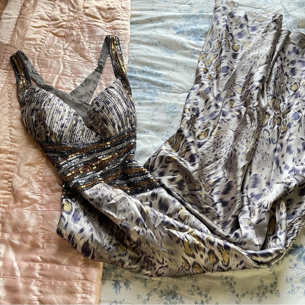 Y2K Eureka animal print gown